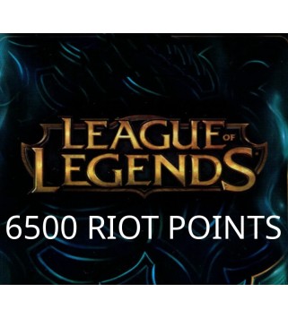 League of Legends 6500 RP Prepaid Card Key 